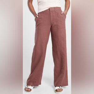 Athleta Cabo Retreat Linen Pant Black